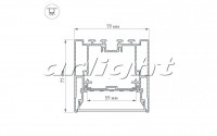Профиль с экраном S2-LINE-7977-2500 ANOD+OPAL