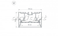 Профиль с экраном S2-LINE-10570-2500 ANOD+OPAL